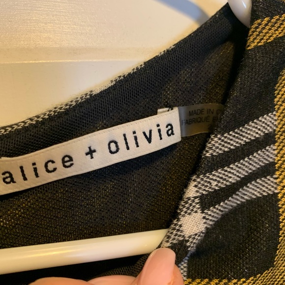 Alice + Olivia Plaid Drop Waist Dress - Picture 4 of 8